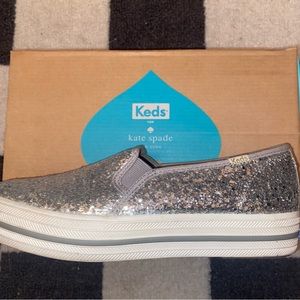 Keds for Kate Spade Glitter Slip On Tennis Shoes